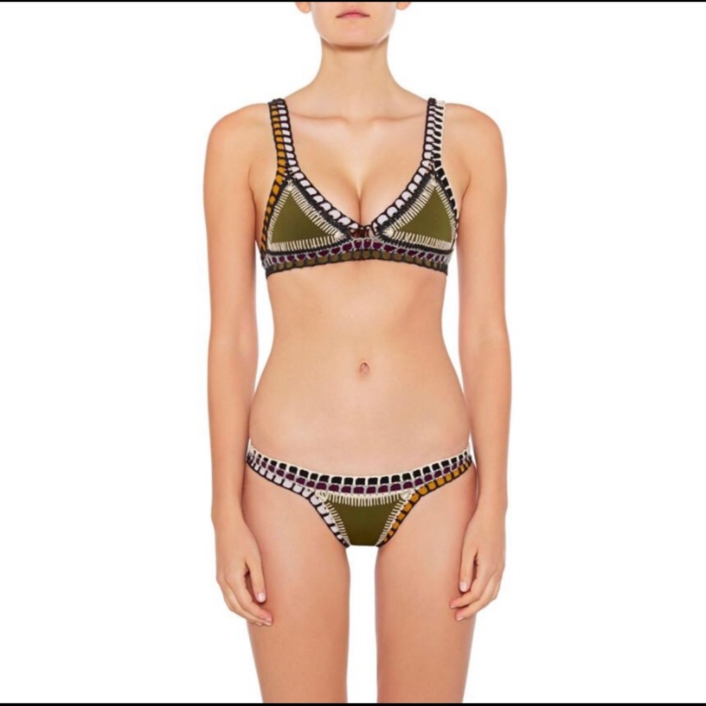 KIINI - Olive Green Crochet Bikini